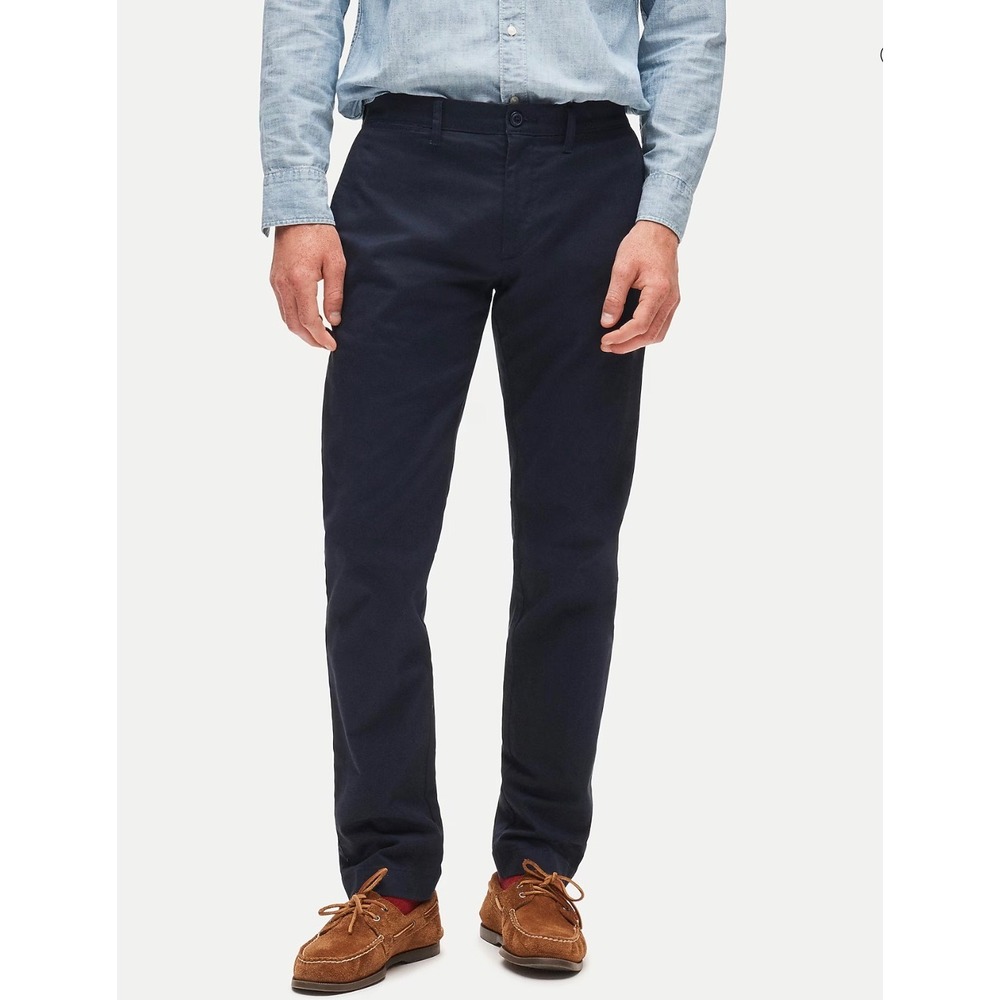 J.Crew Mens Navy Blue Stretch Cotton Chino Pants 31x32 Slim Straight Trousers